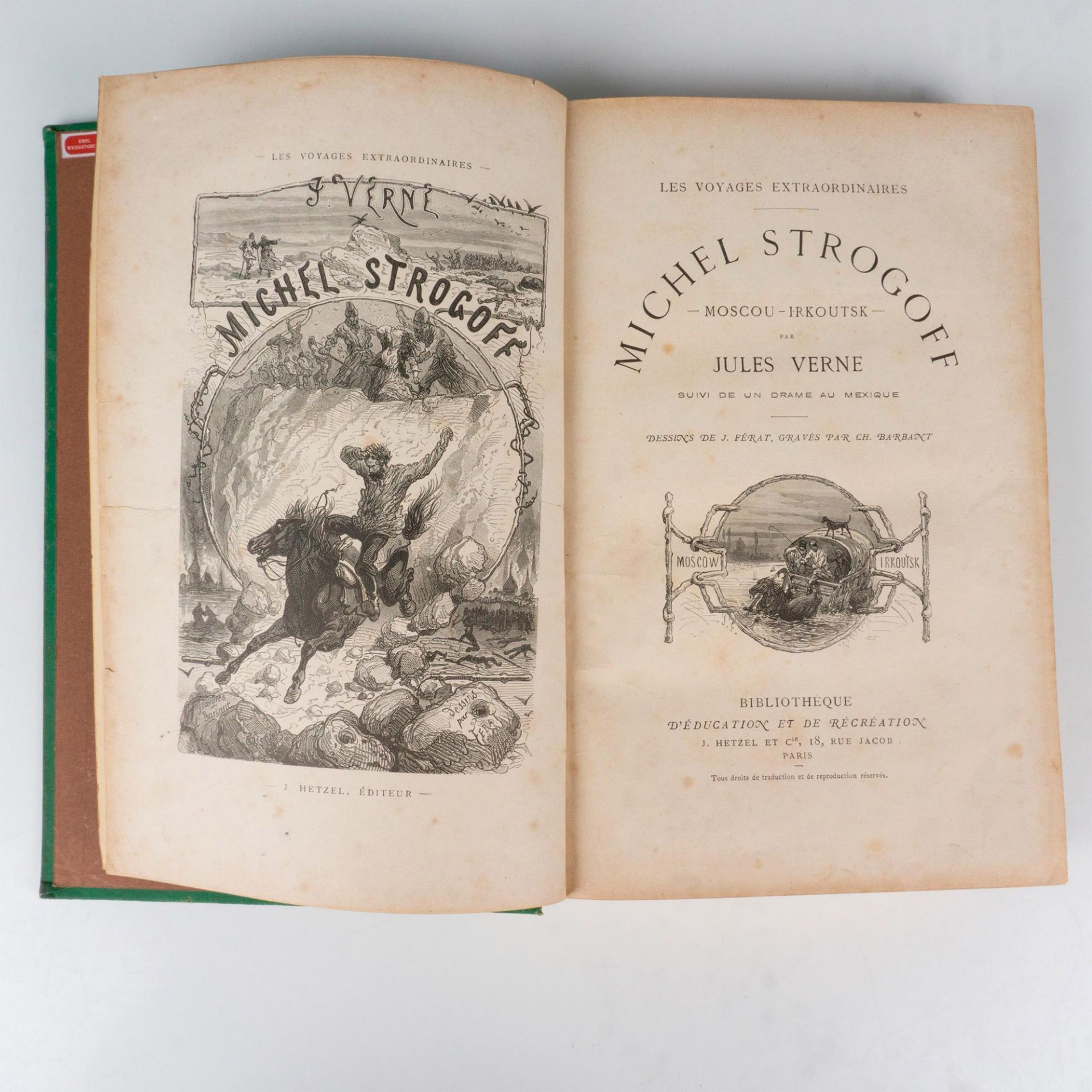 Jules Verne, Michel Strogoff, Aux Deux Elephants, Green - Bild 2 aus 3
