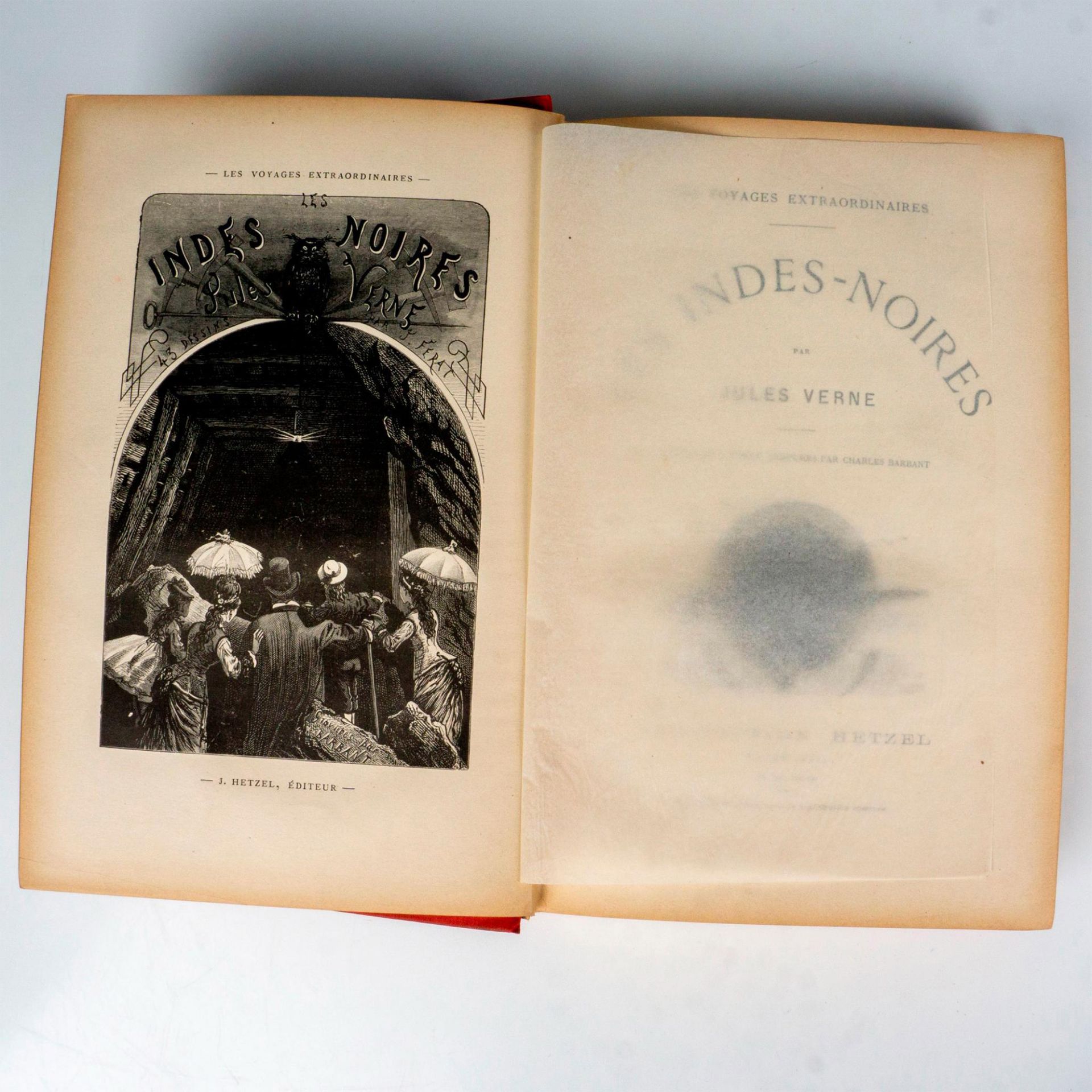 Jules Verne, Les Indes Noires, A un Elephant & Cartouche - Bild 2 aus 4