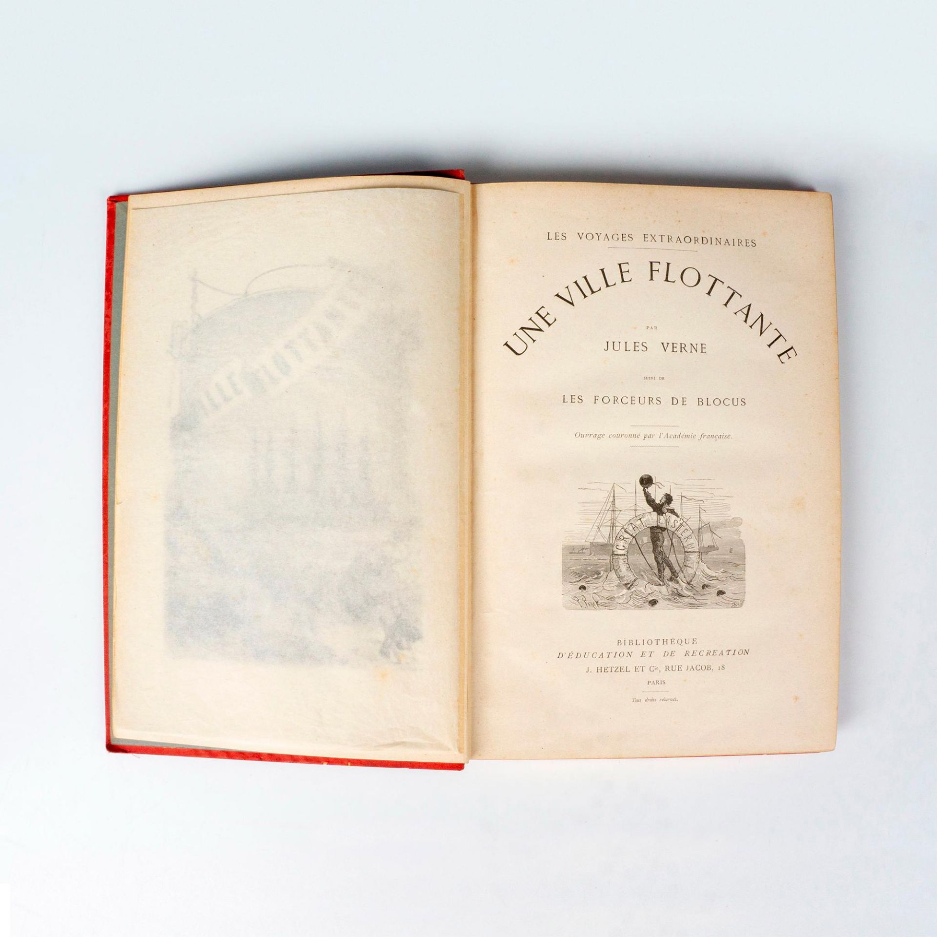 Jules Verne, Une Ville Flottante, Au Steamer Red Macaron - Image 2 of 4