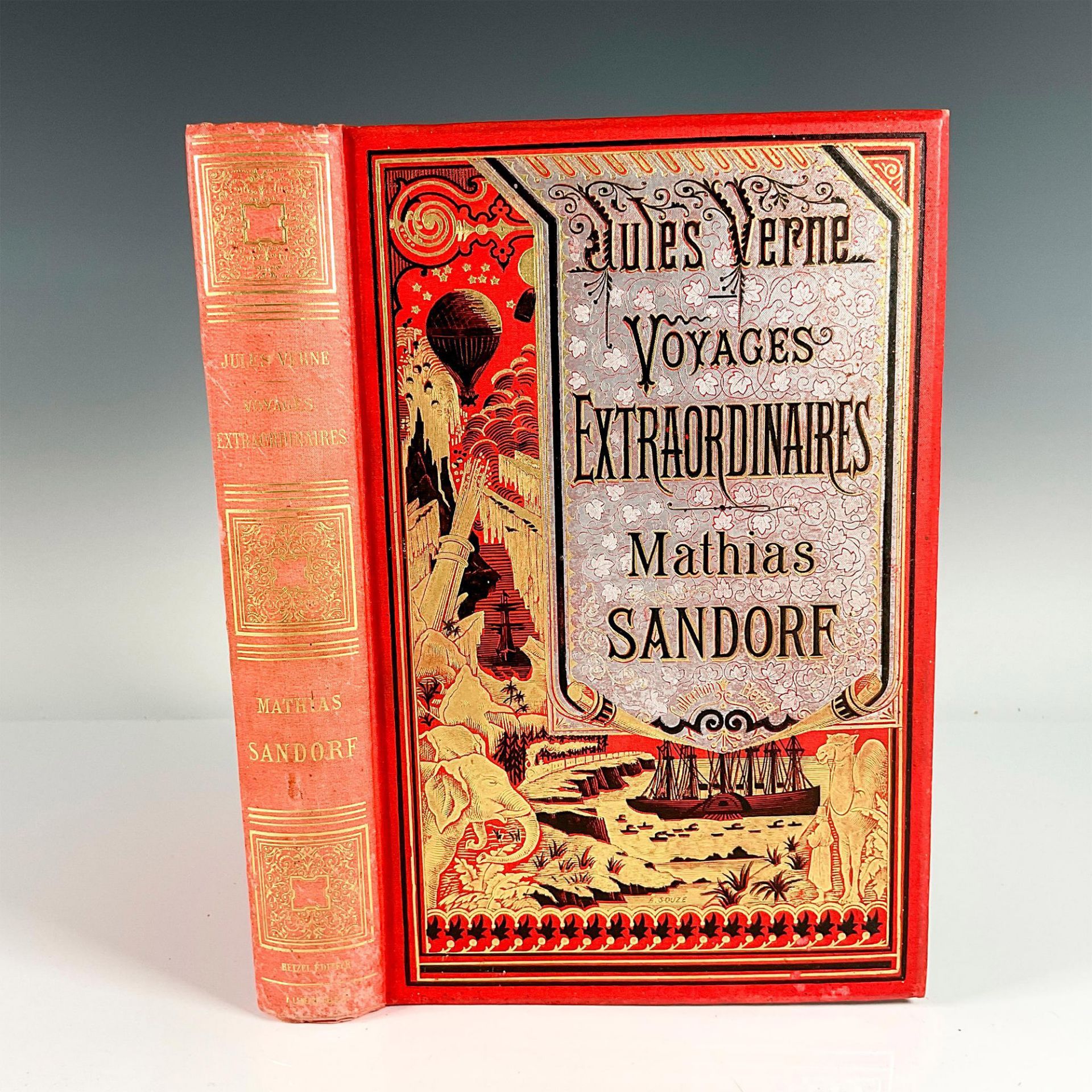 Jules Verne, Mathias Sandorf, A La Banniere, Red Cover