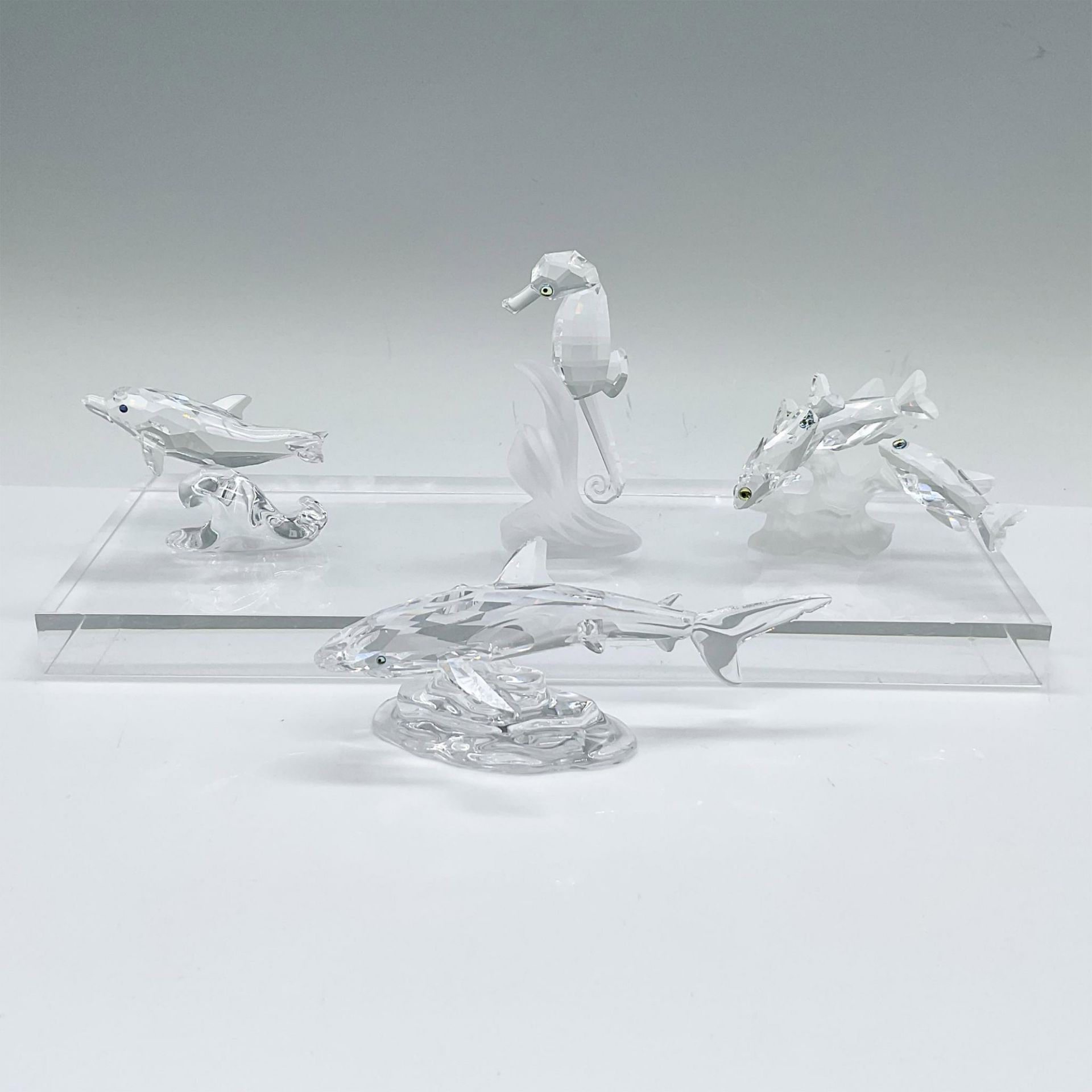 4pc Swarovski Crystal Marine Animal Figurines