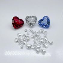 36pc Swarovski Crystal Heart Figurines and Paperweights