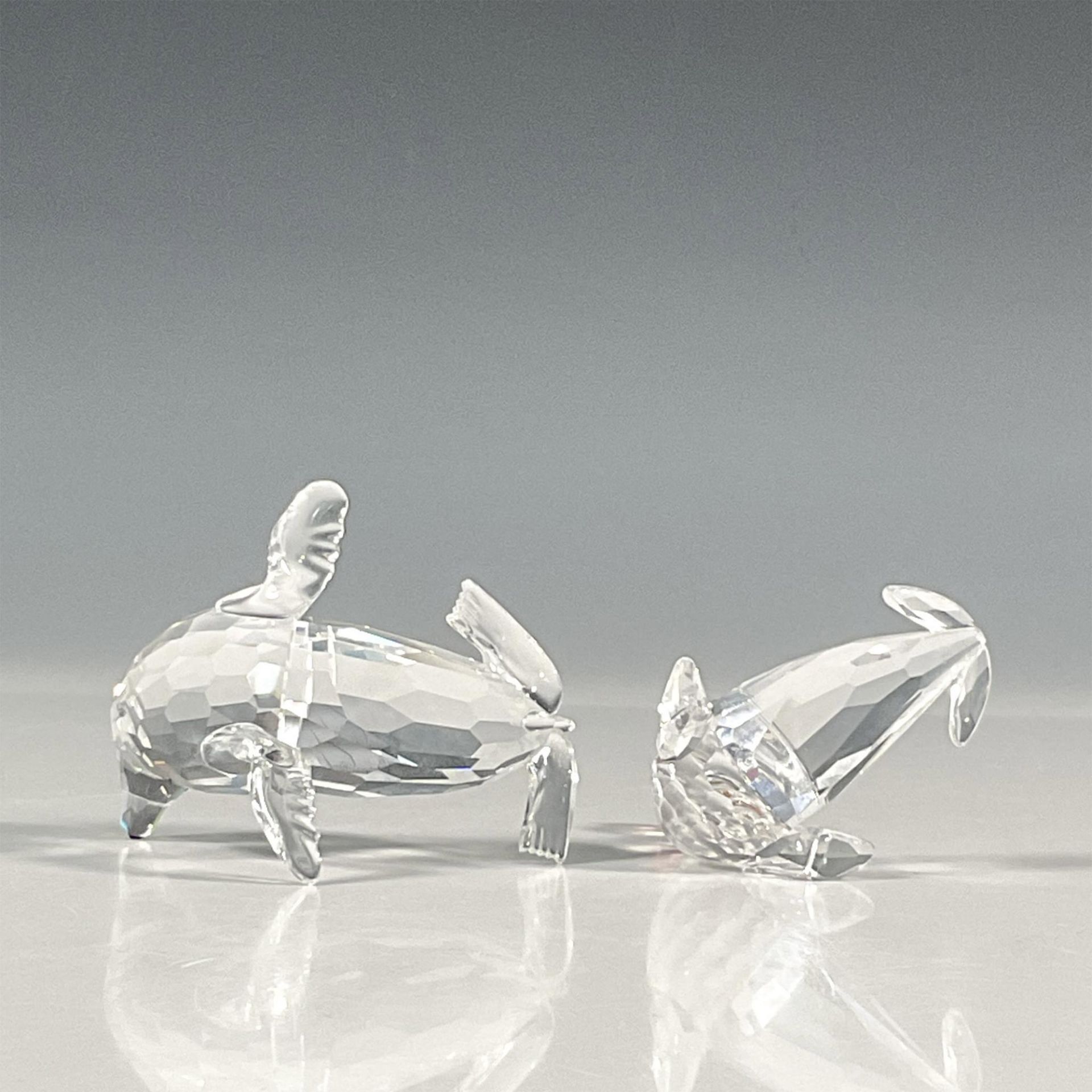 2pc Swarovski Silver Crystal Figurines, Seal and Sealion - Image 5 of 5