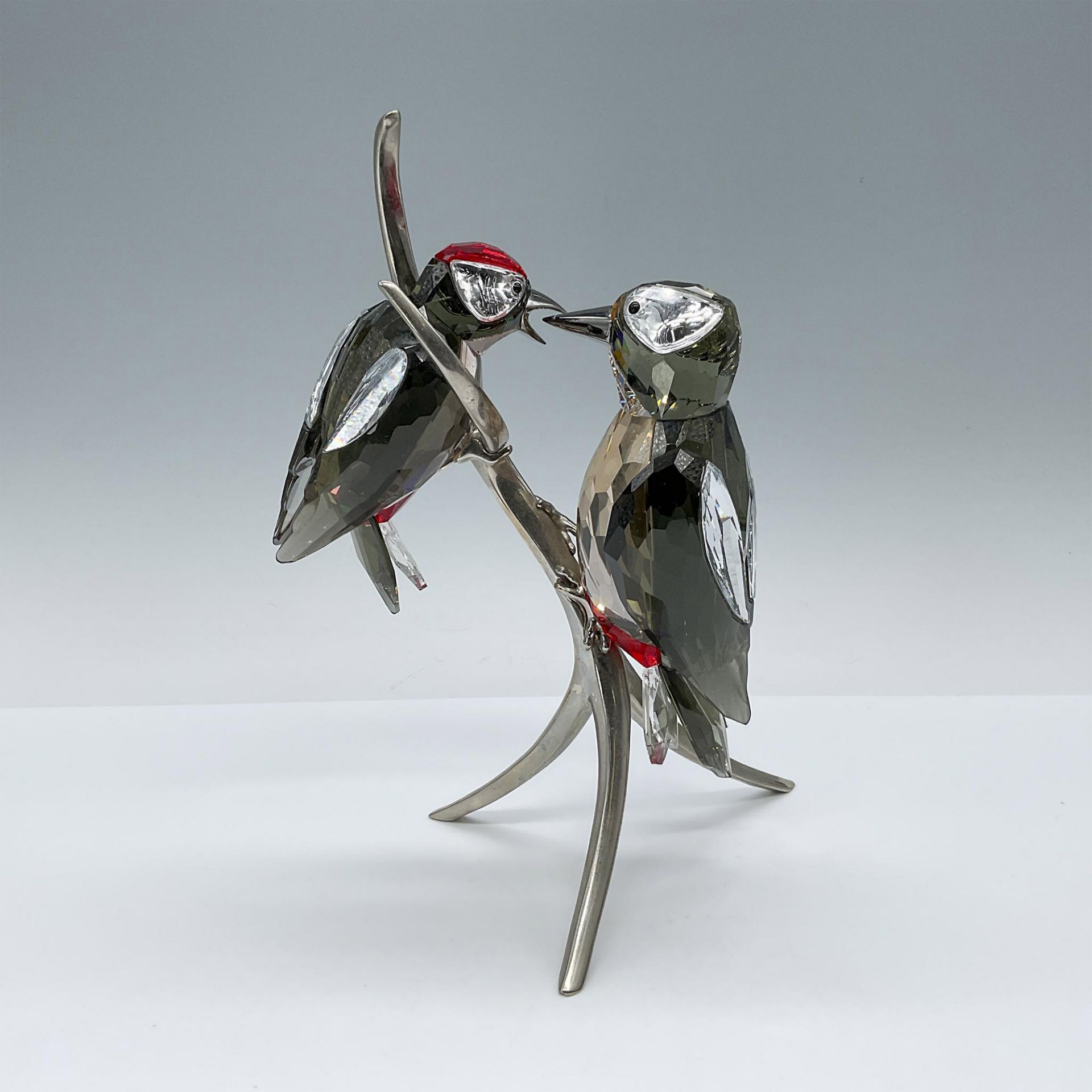 Swarovski Crystal Figurine, Woodpeckers - Image 2 of 4