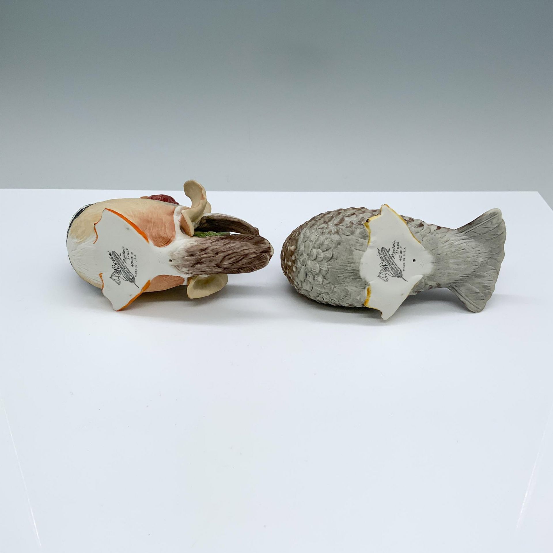 Pair of Boehm Porcelain Mandarin Duck Figurines 40106 - Image 5 of 5