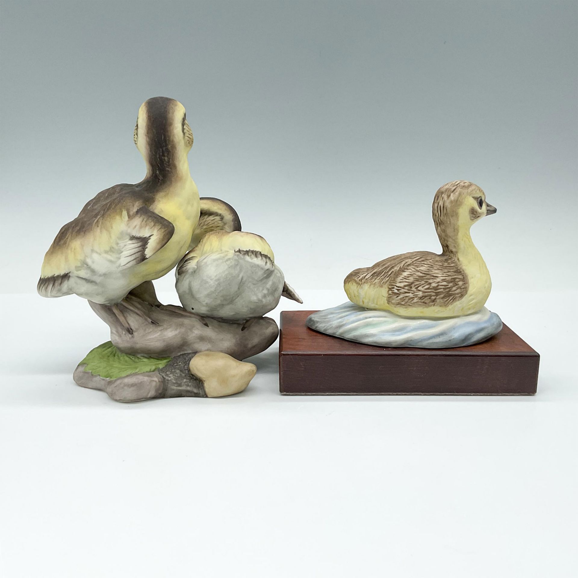 2pc Boehm Ducklings Figurines, Mallard and Canada Gosling - Image 2 of 3