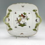 Herend Porcelain Serving Plate, Flowers and Butterflies