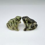 Pair of Vintage Small Mccoy Style Ceramic Frogs