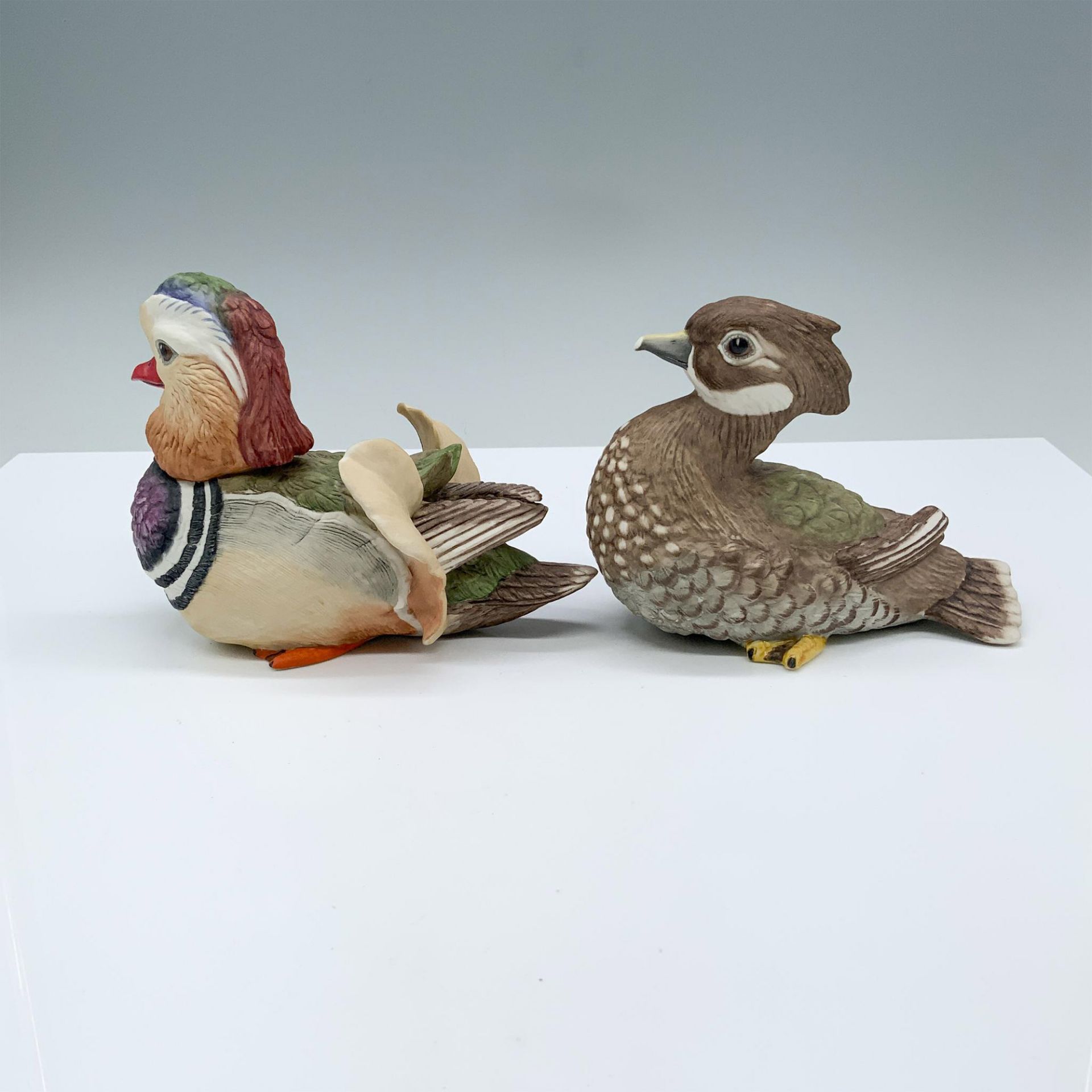 Pair of Boehm Porcelain Mandarin Duck Figurines 40106 - Image 3 of 5