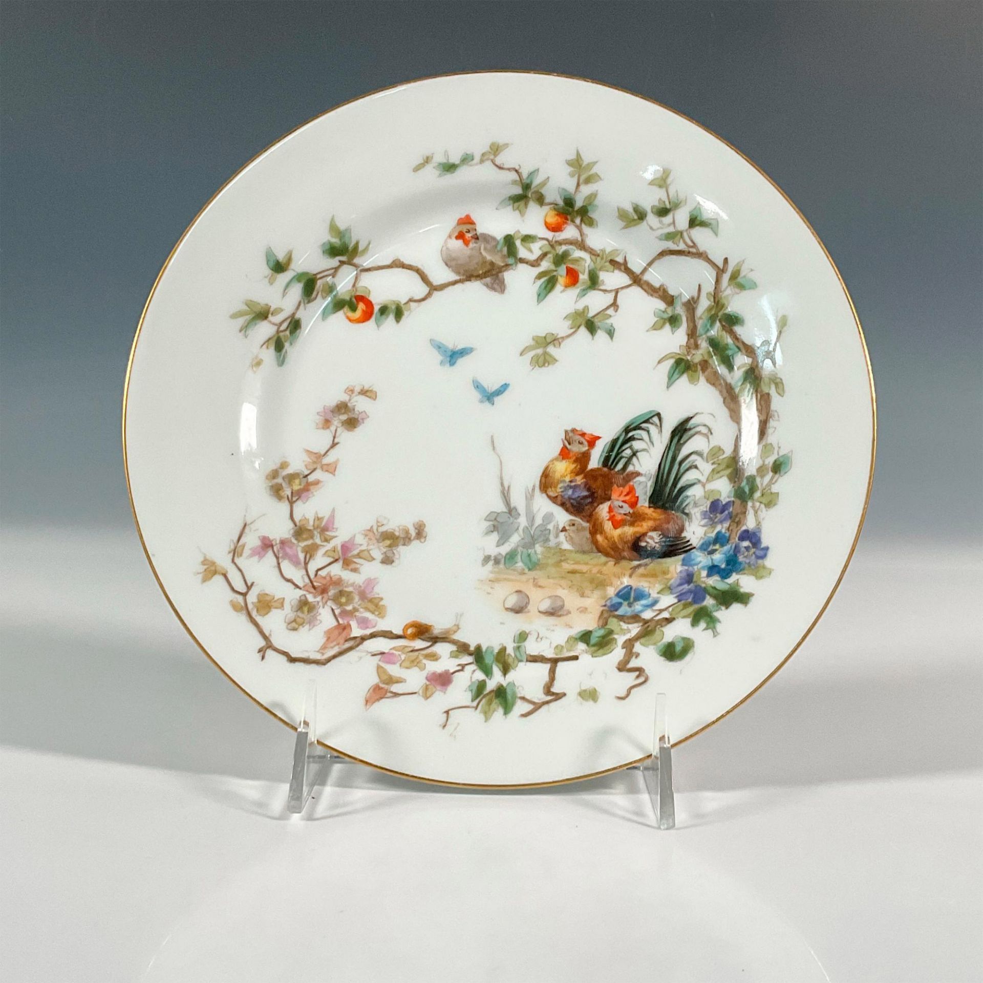 3pc Theodore Haviland Limoges Salad Plates - Image 6 of 7