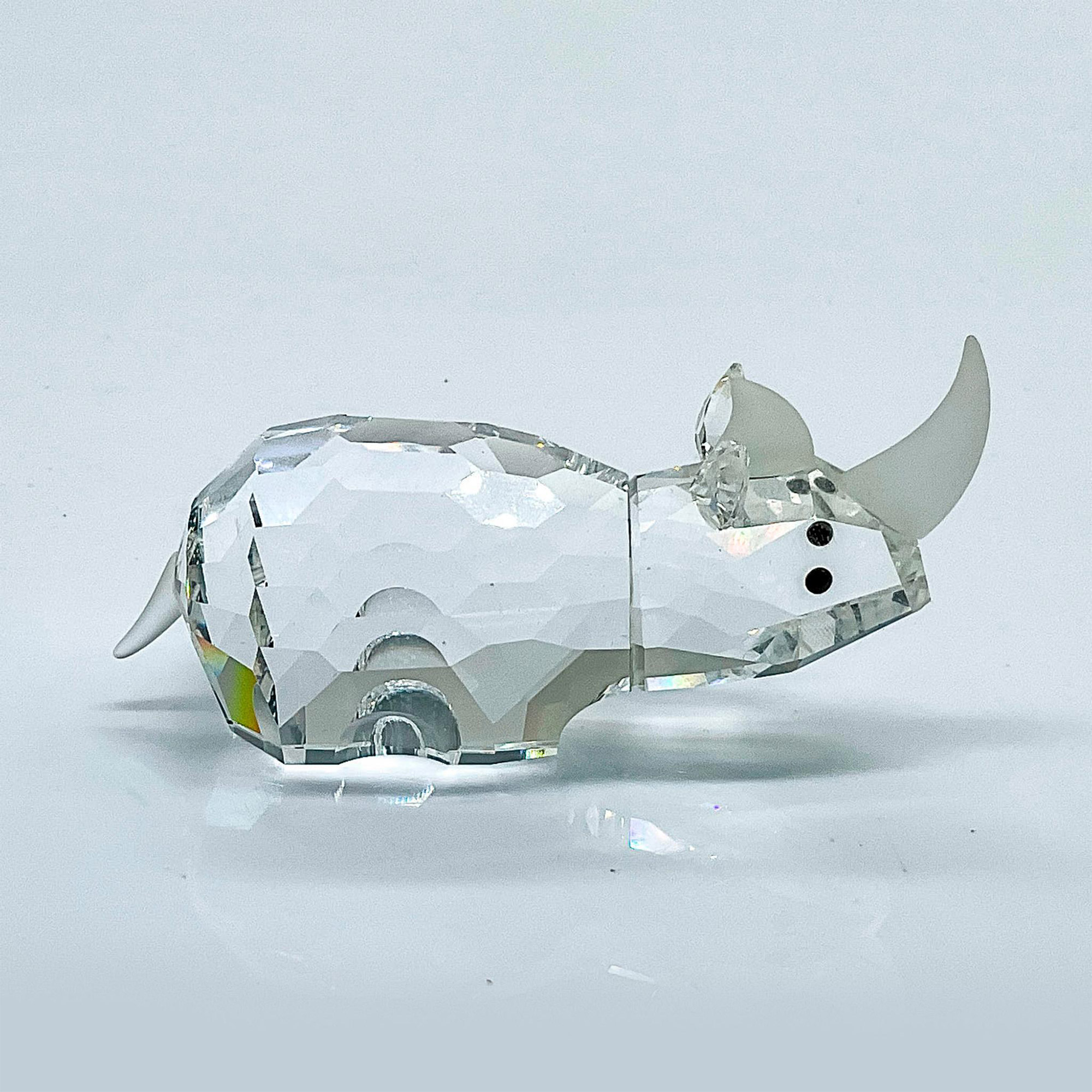 Swarovski Silver Crystal Figurine, Rhino