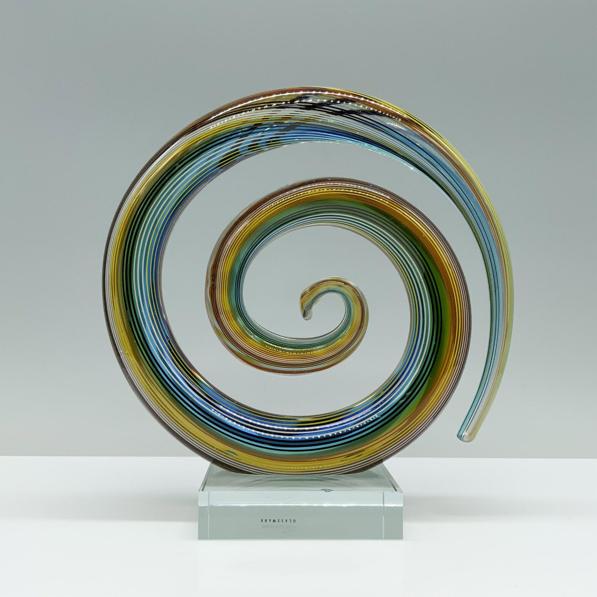 Murano Glassware Art Spiral Sculpture - Image 2 of 3