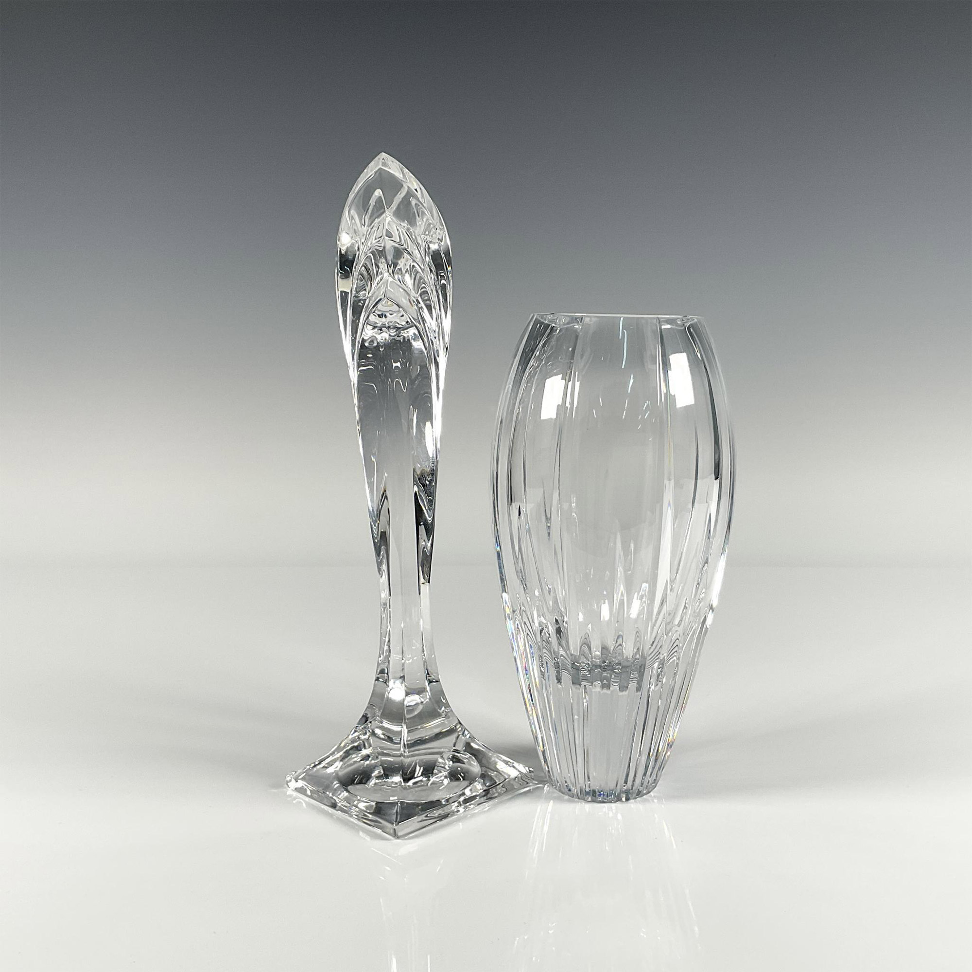 2pc Glass Candlestick Holder and Vase - Bild 2 aus 3