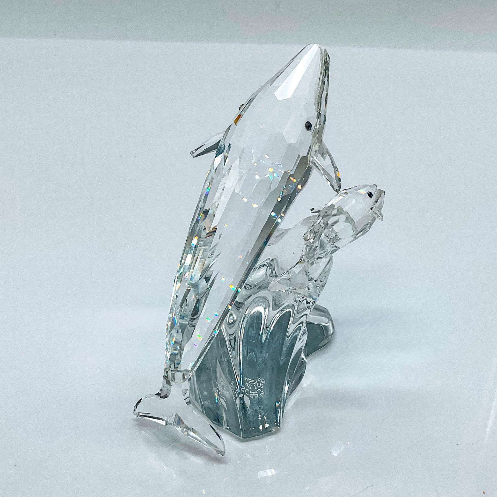 Swarovski Silver Crystal Figurine, Whales - Image 2 of 4