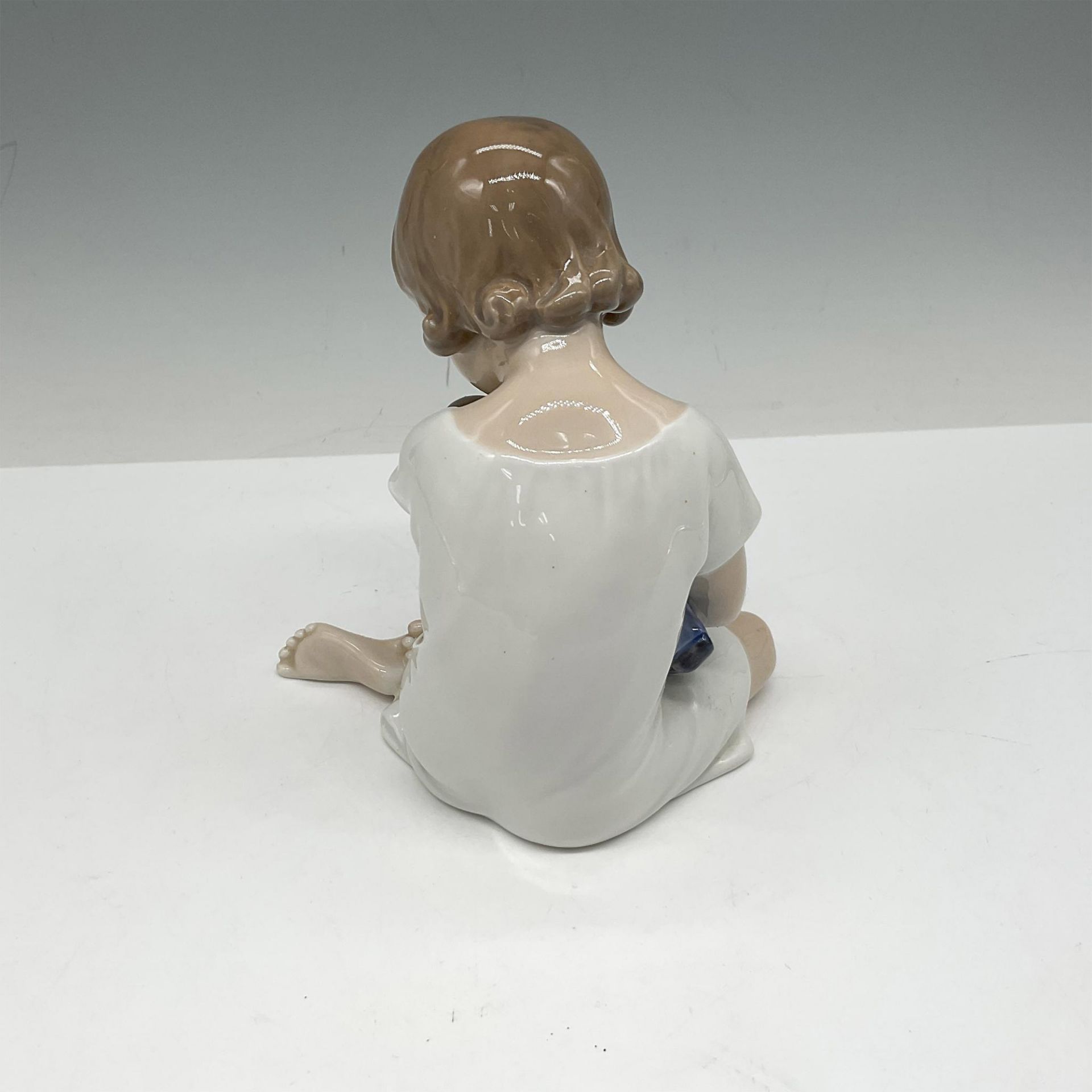 Royal Copenhagen Porcelain Figurine, Girl with Doll - Image 2 of 3