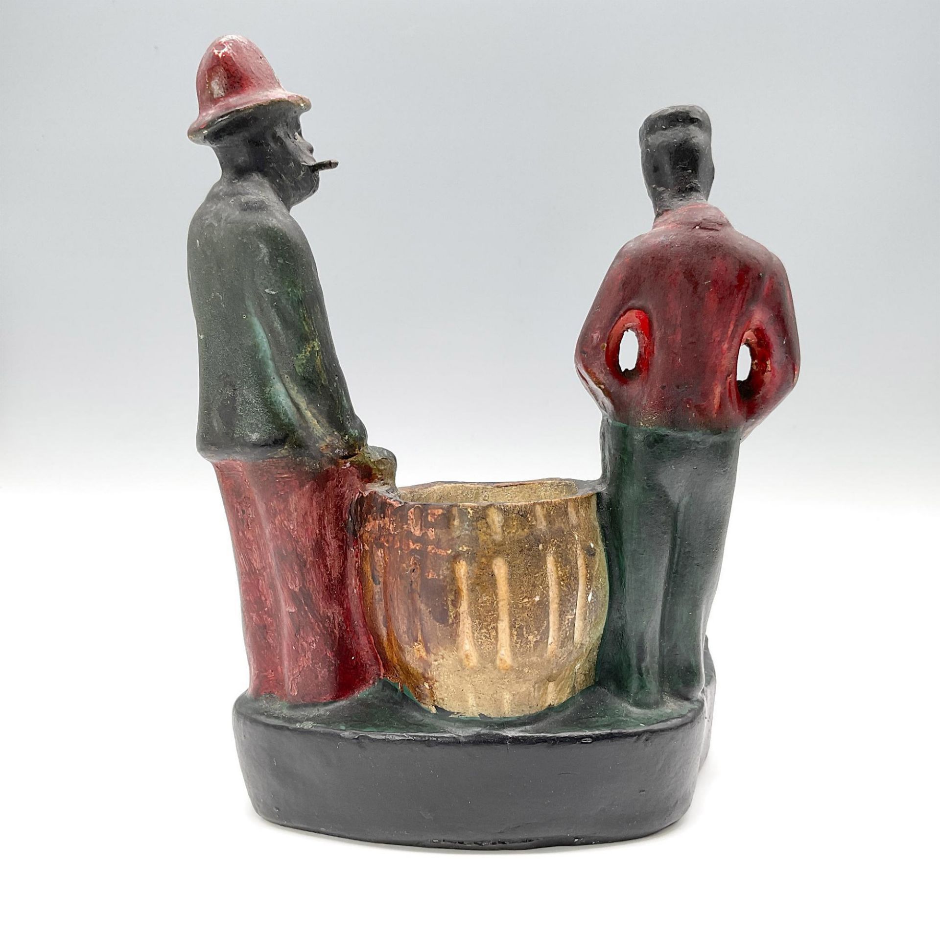 Black Americana Ceramic Ashtray with Match Holder - Image 2 of 3