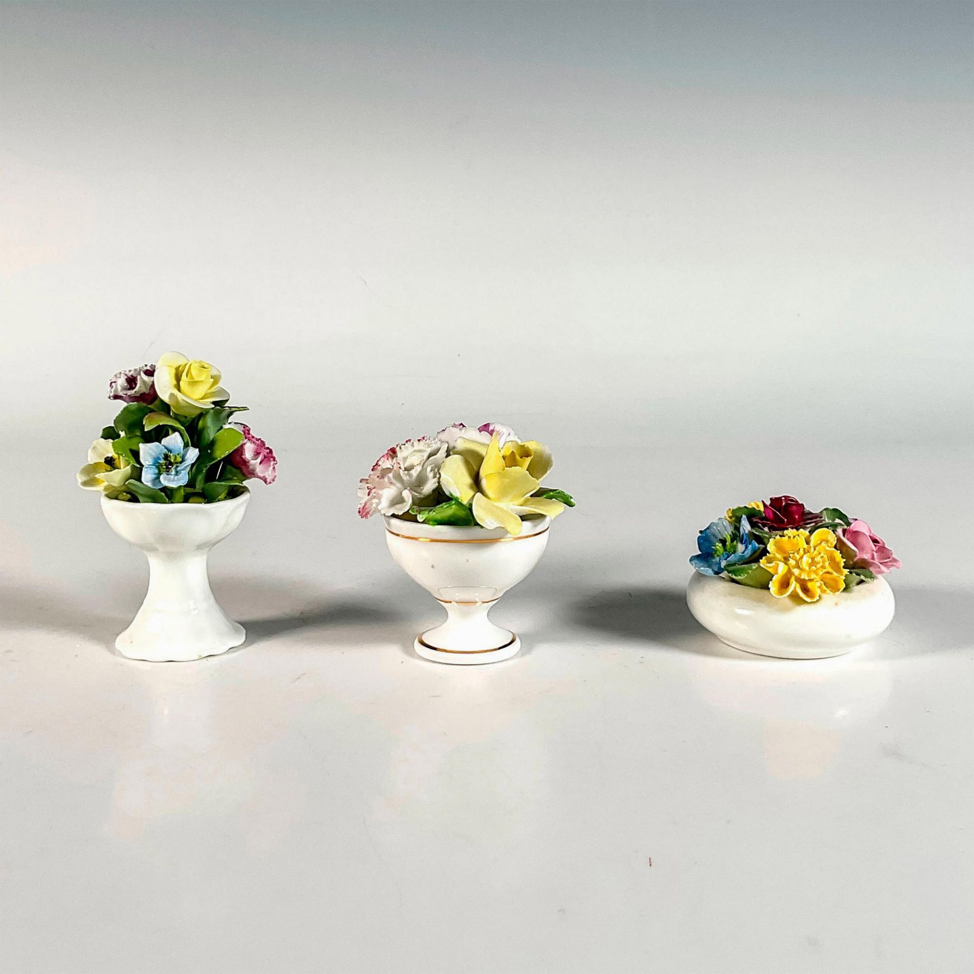 3pc English Bone China Bouquet Figurines - Image 2 of 4