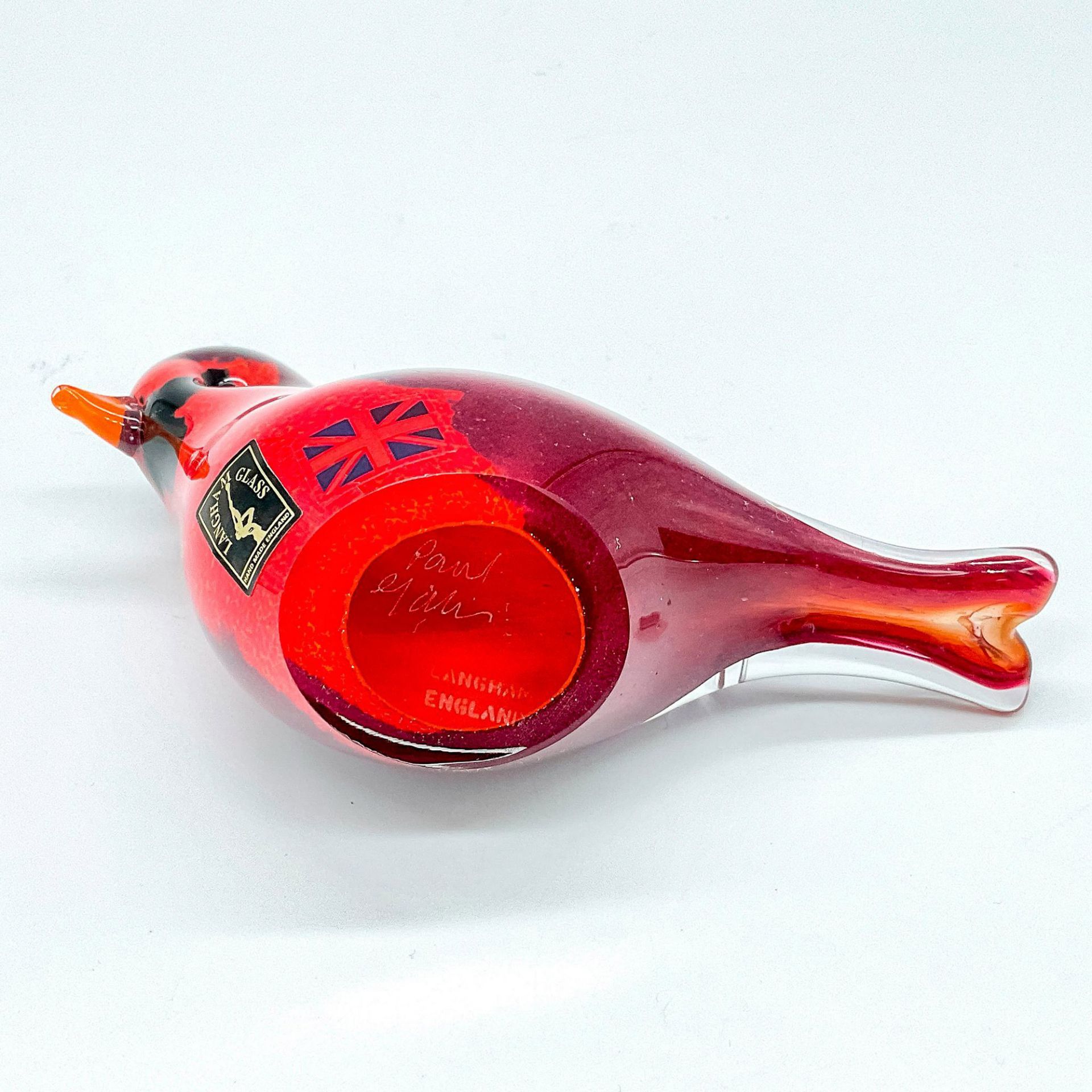 Langham Art Glass Bird Figurine, Red Cardinal - Image 3 of 3