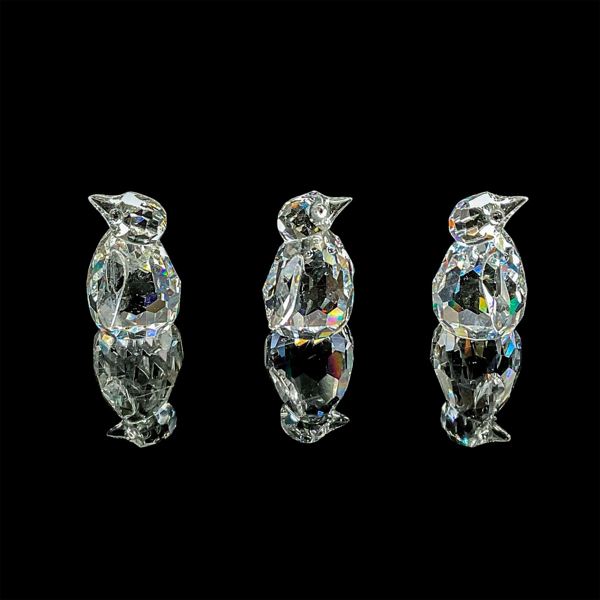 Swarovski Silver Crystal Figurines, Baby Penguins - Bild 2 aus 4