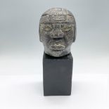 Olmec Head Replica Figurine with Base