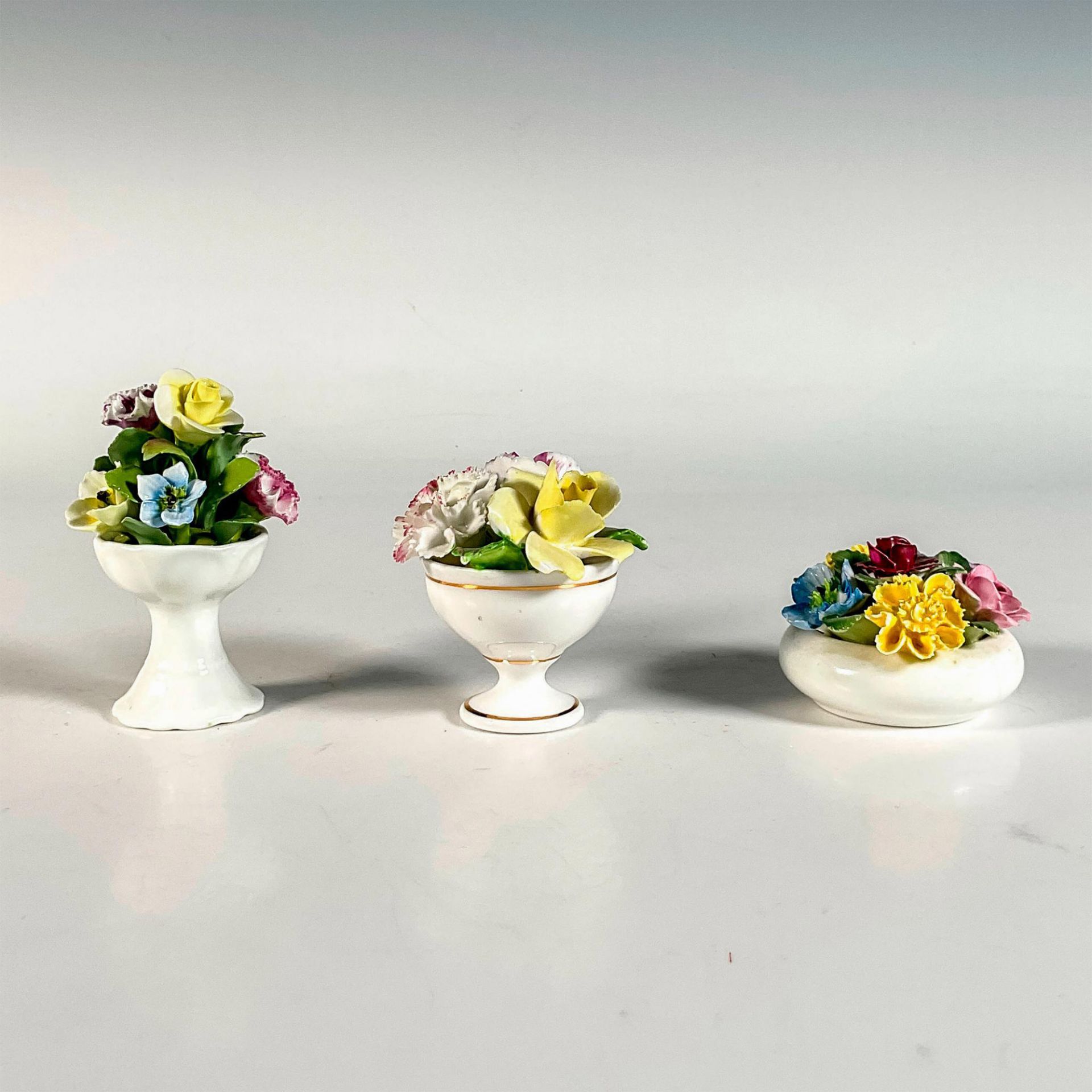 3pc English Bone China Bouquet Figurines