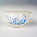 Edwin M. Knowles Semi Vitreous Chamber Pot Floral Blue