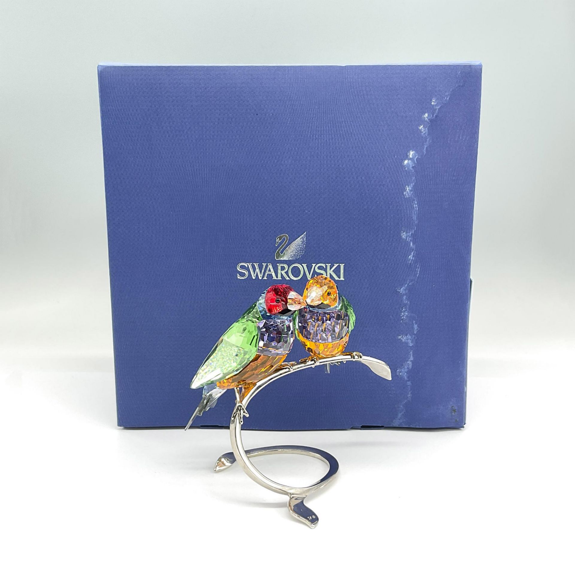 Swarovski Crystal Figurine, Gouldian Finches - Image 4 of 4