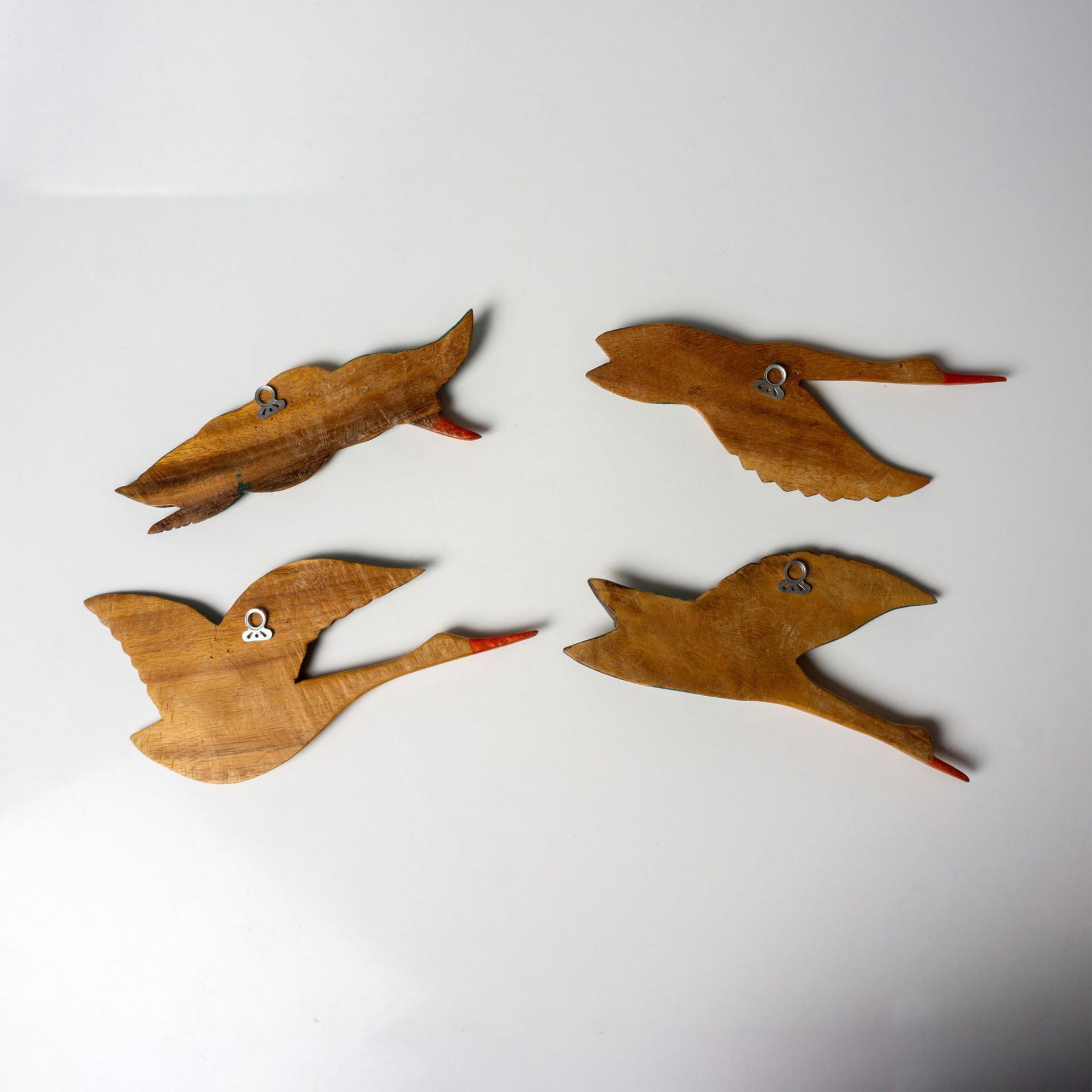 4pc Vintage Wooden Duck Wall Decorations - Image 3 of 3
