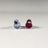 2pc Swarovski Crystal Duck Figurines