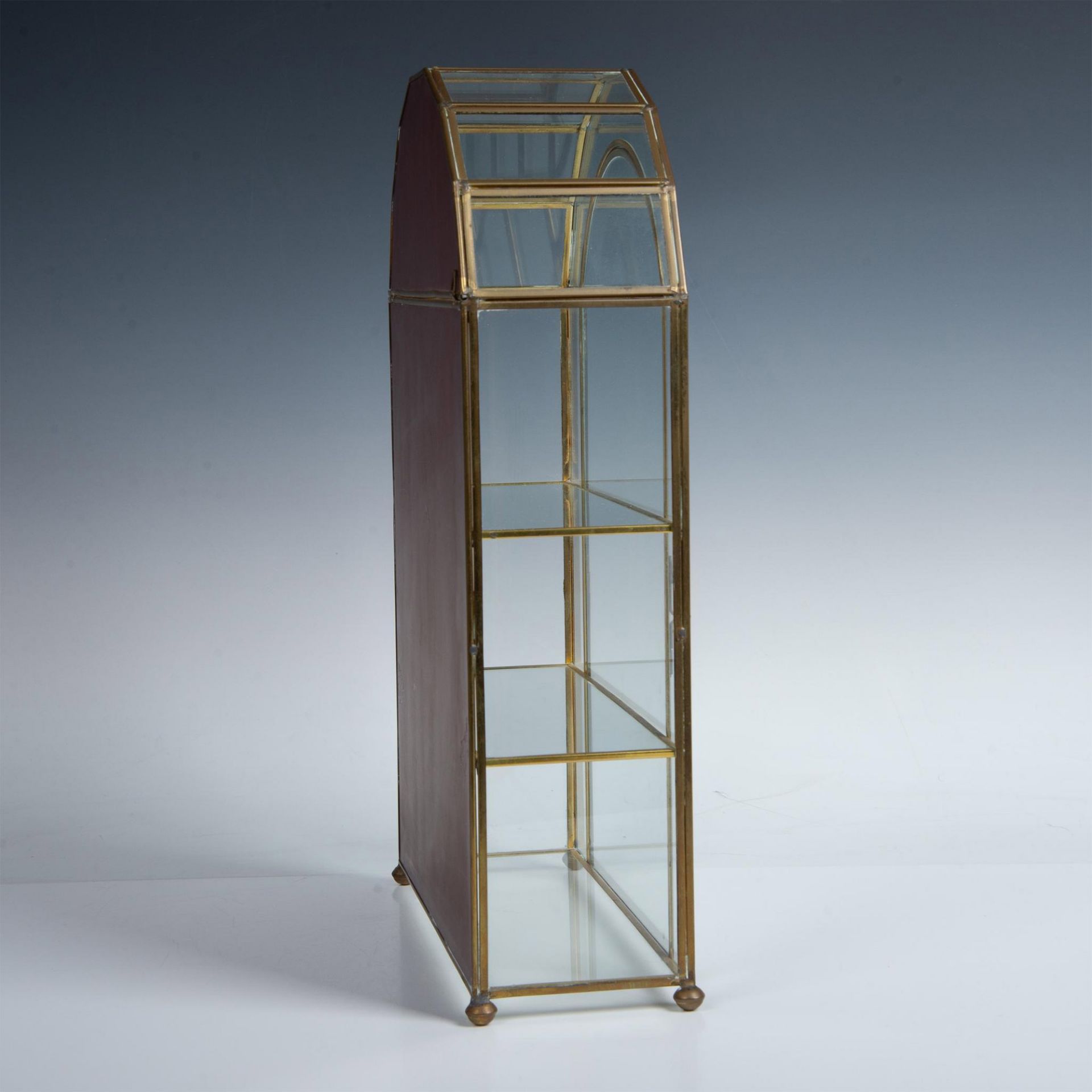 Mirrored Brass and Glass Display Case - Bild 4 aus 5