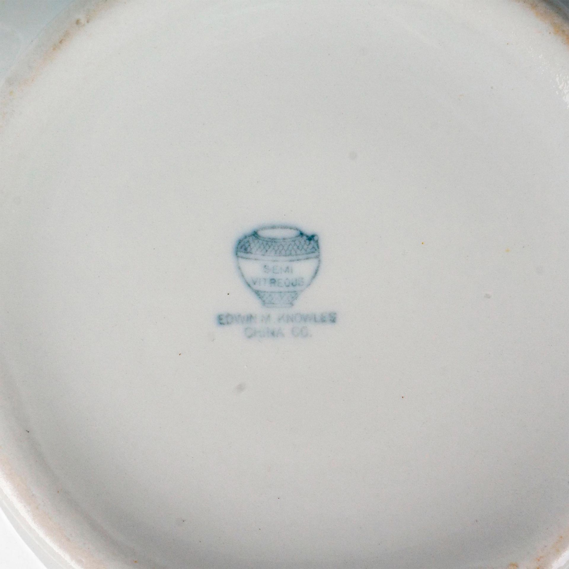 Edwin M. Knowles Semi Vitreous Chamber Pot Floral Blue - Image 3 of 3