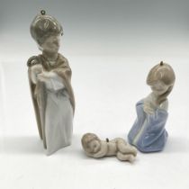 3pc Lladro Porcelain Ornaments, Mini Holy Family 1005657