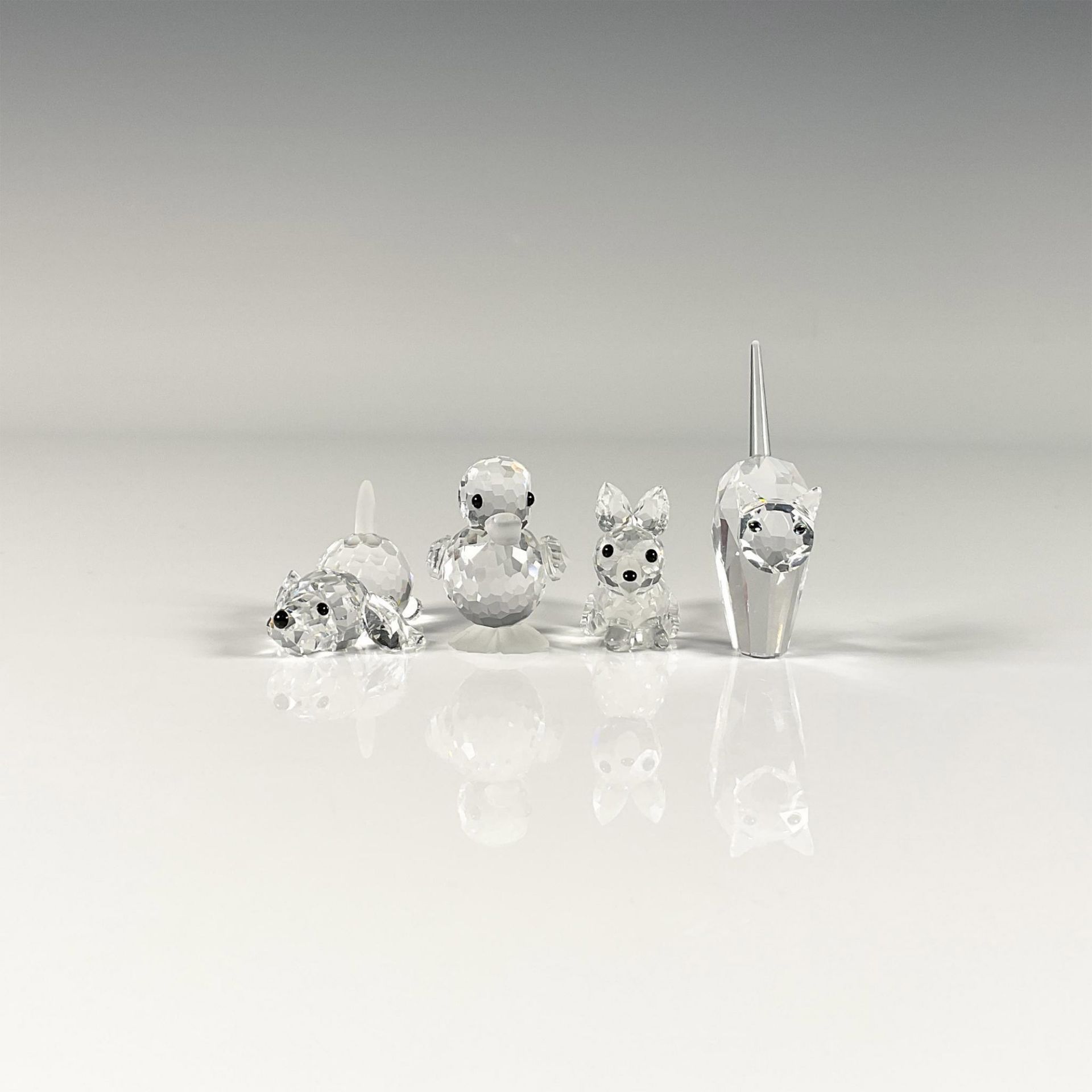 4pc Swarovski Crystal Animal Figurines