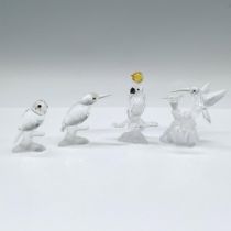 4pc Swarovski Crystal Bird Figurines