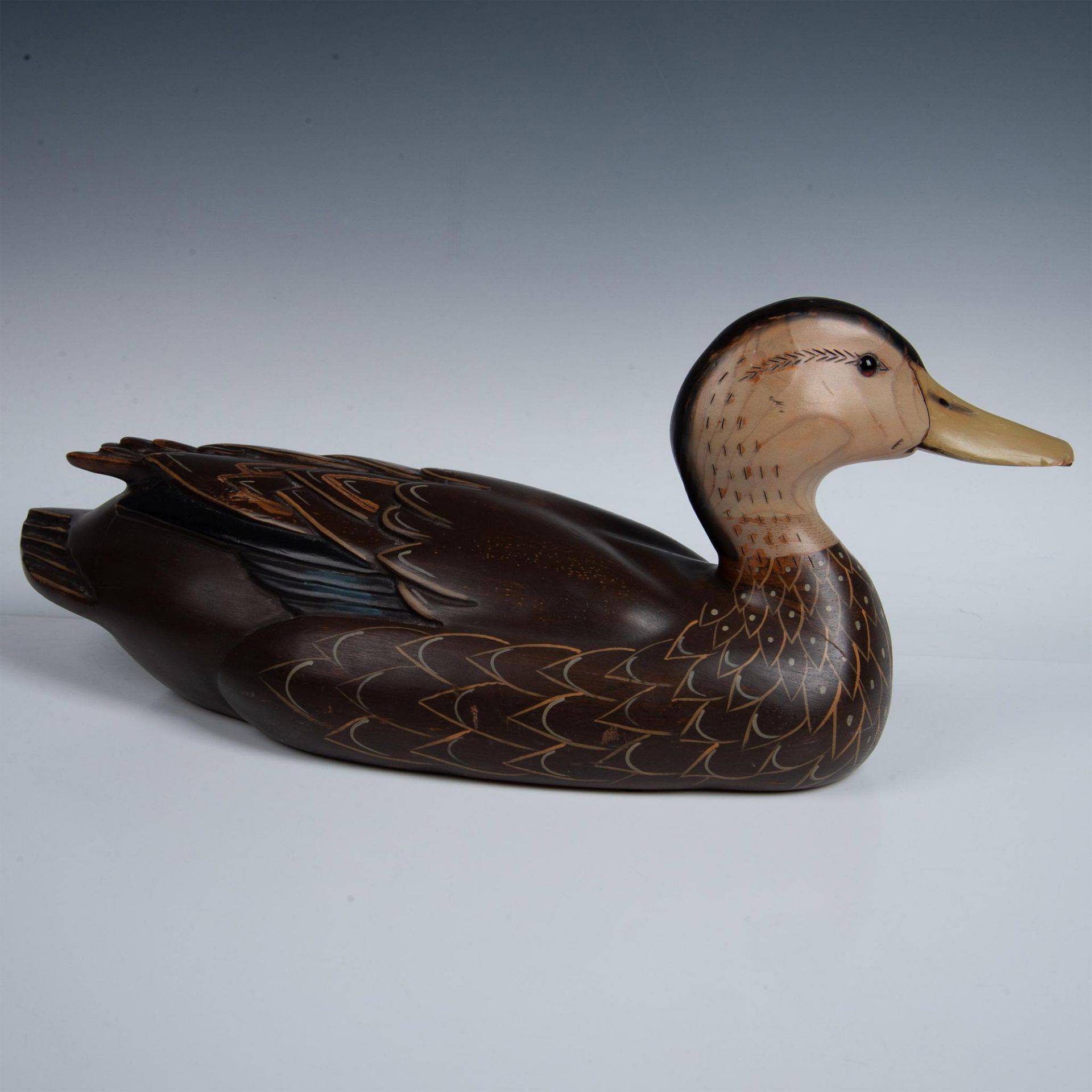 Vintage Ducks Unlimited by Tom Taber Duck Decoy - Image 3 of 5