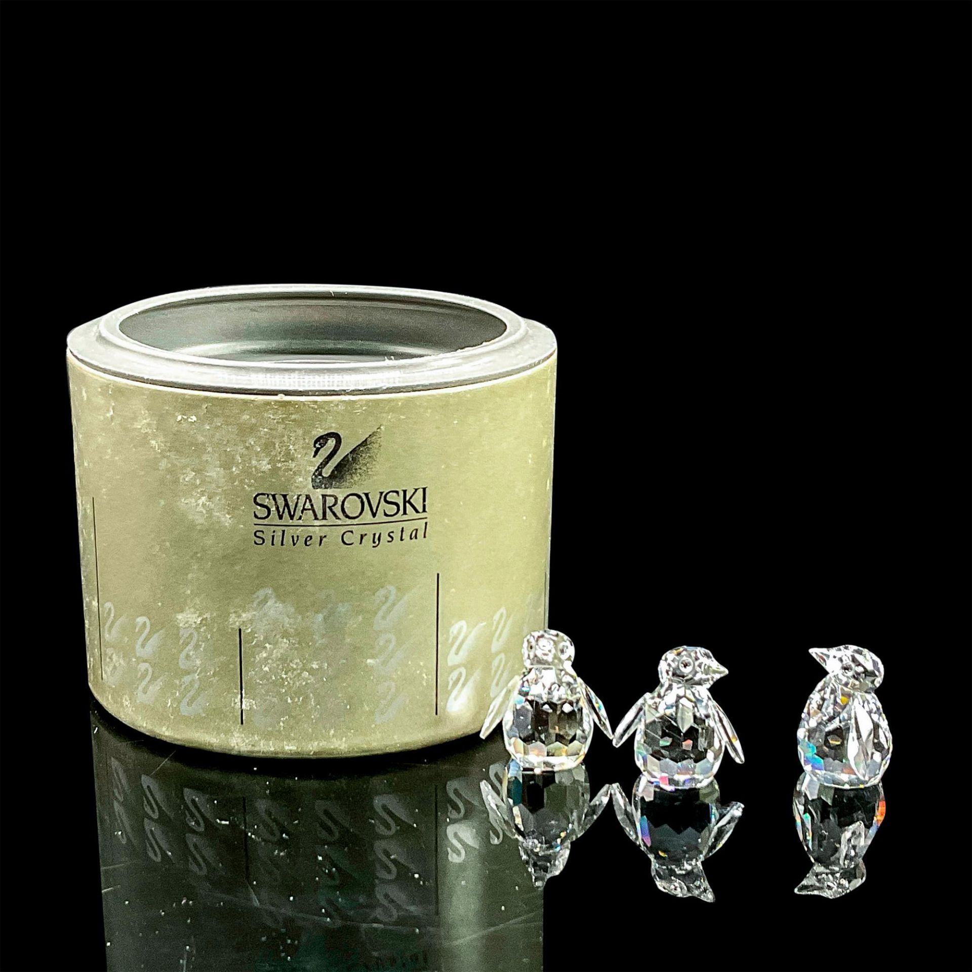 Swarovski Silver Crystal Figurines, Baby Penguins - Image 4 of 4