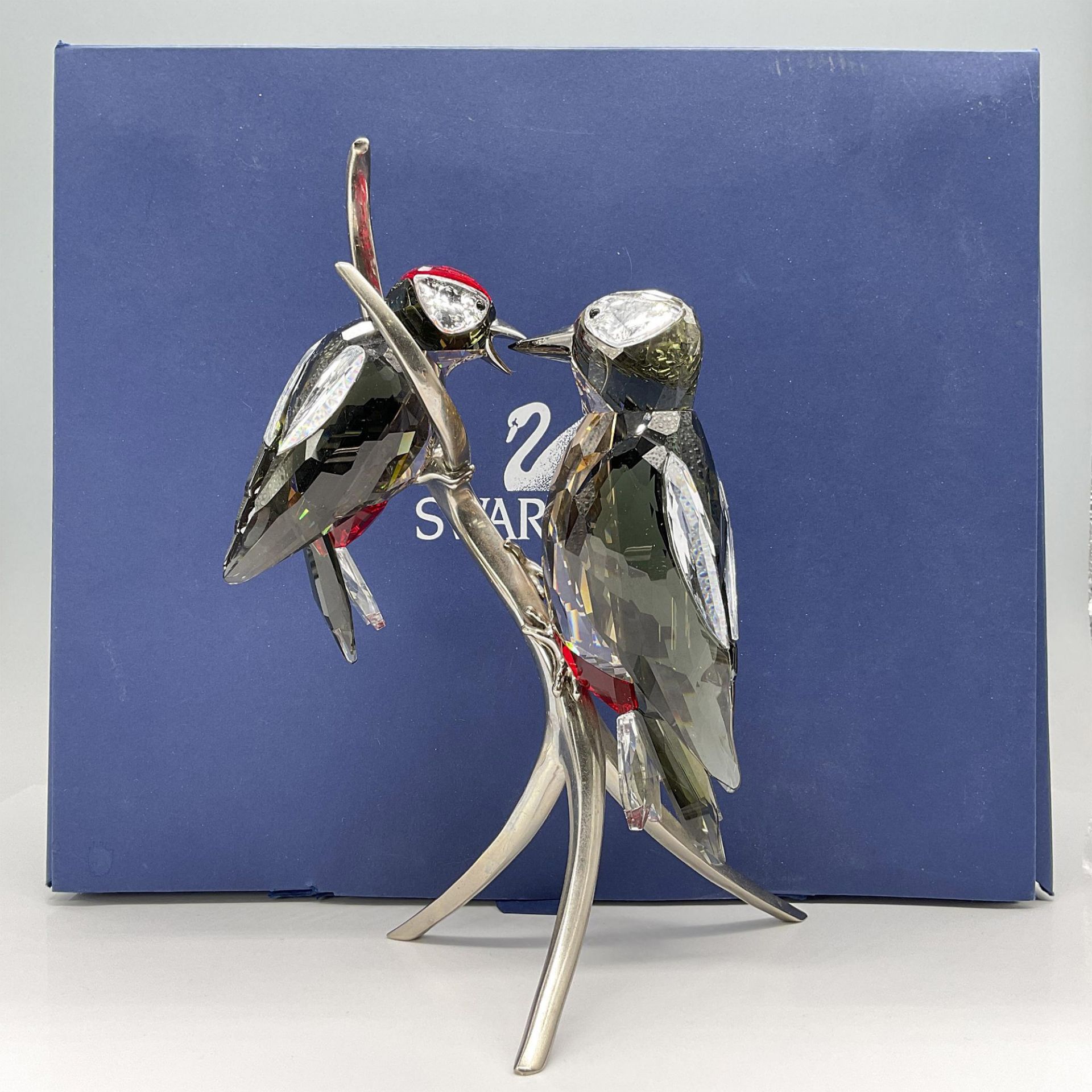 Swarovski Crystal Figurine, Woodpeckers - Image 4 of 4