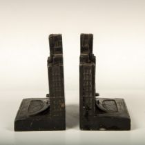 Pair of Art Deco Bronze Metal Bronx Hospital Bookends