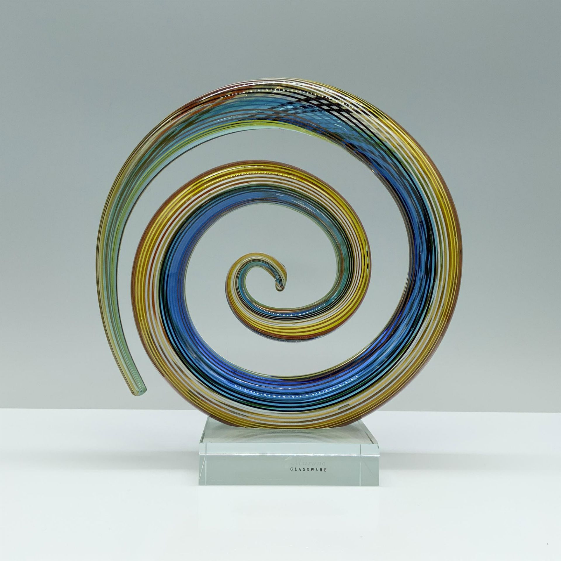 Murano Glassware Art Spiral Sculpture