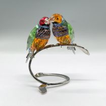 Swarovski Crystal Figurine, Gouldian Finches