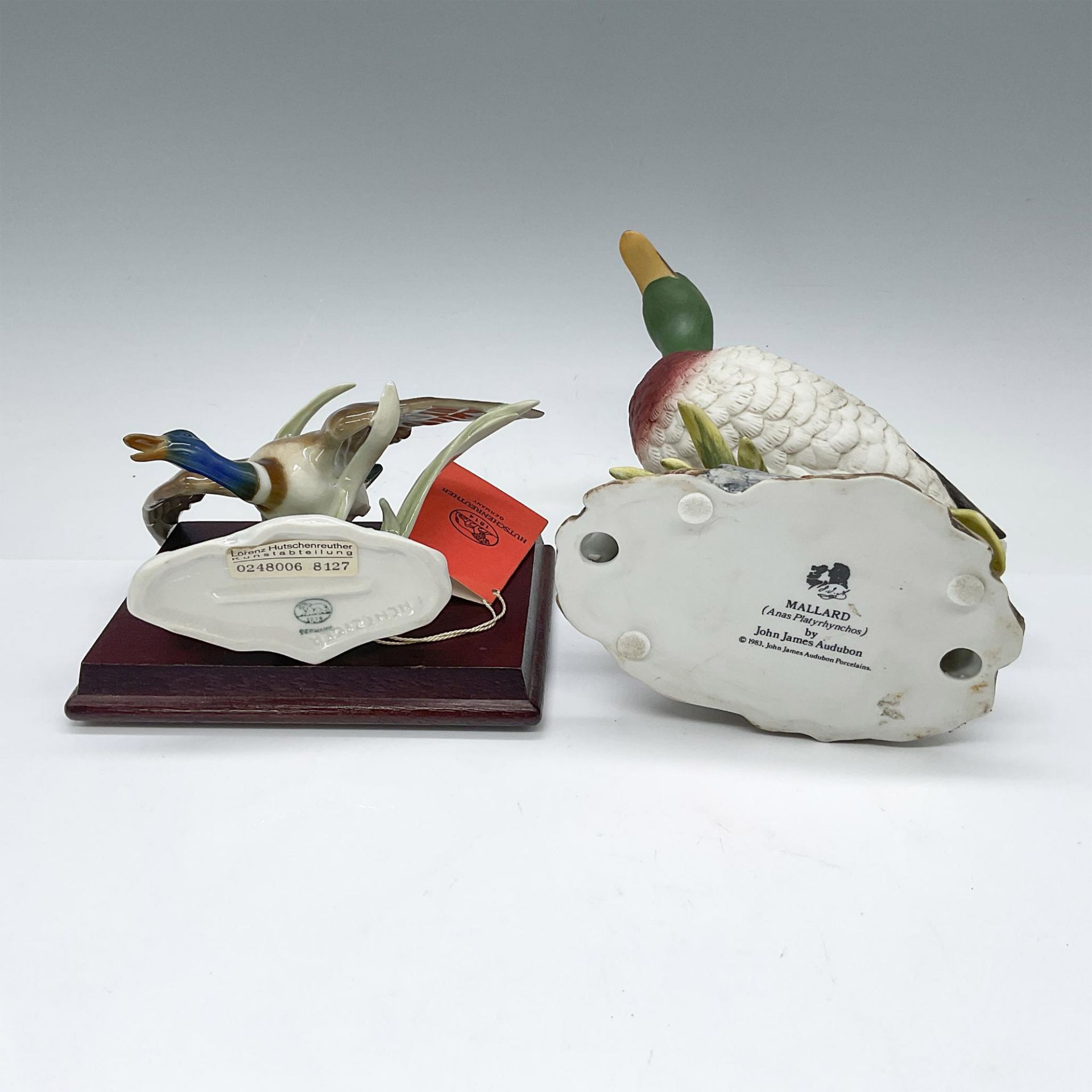 Pair of Ceramic Duck Figurines, Audubon and Hutschenreuther - Bild 3 aus 3