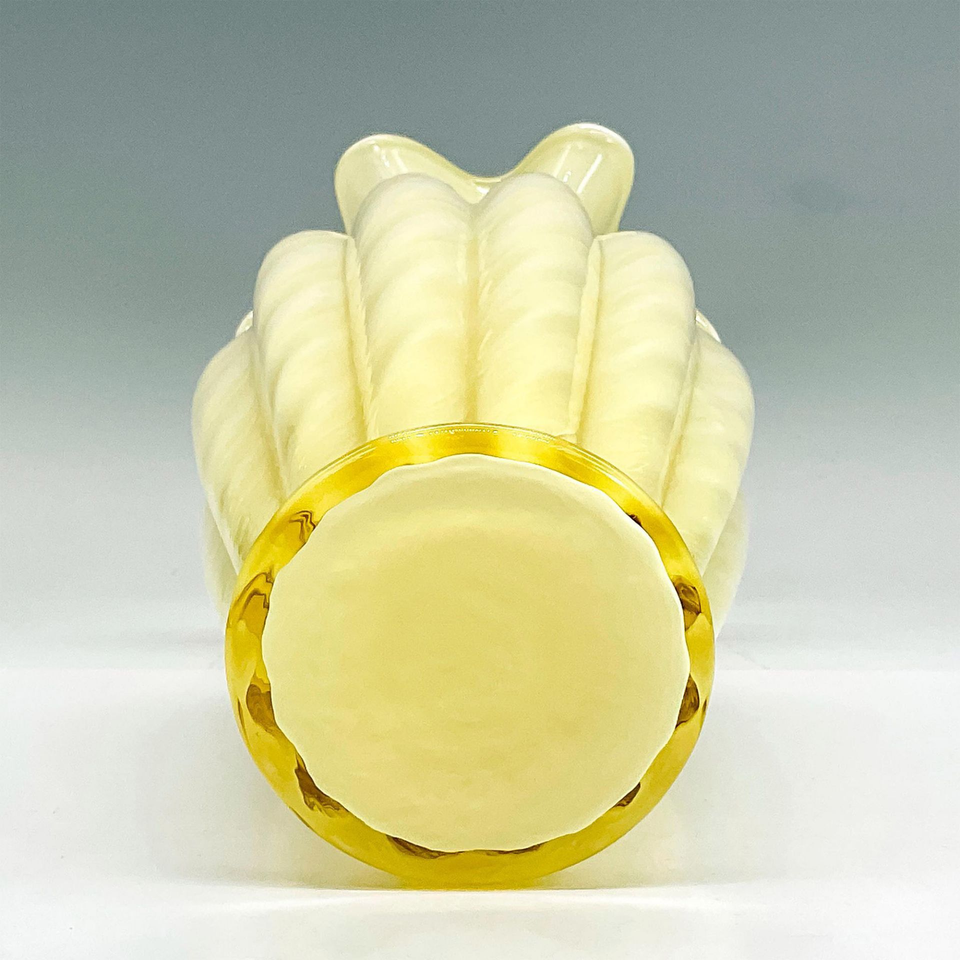 Fenton Glass Yellow and White Candle Glow Vase - Image 3 of 3