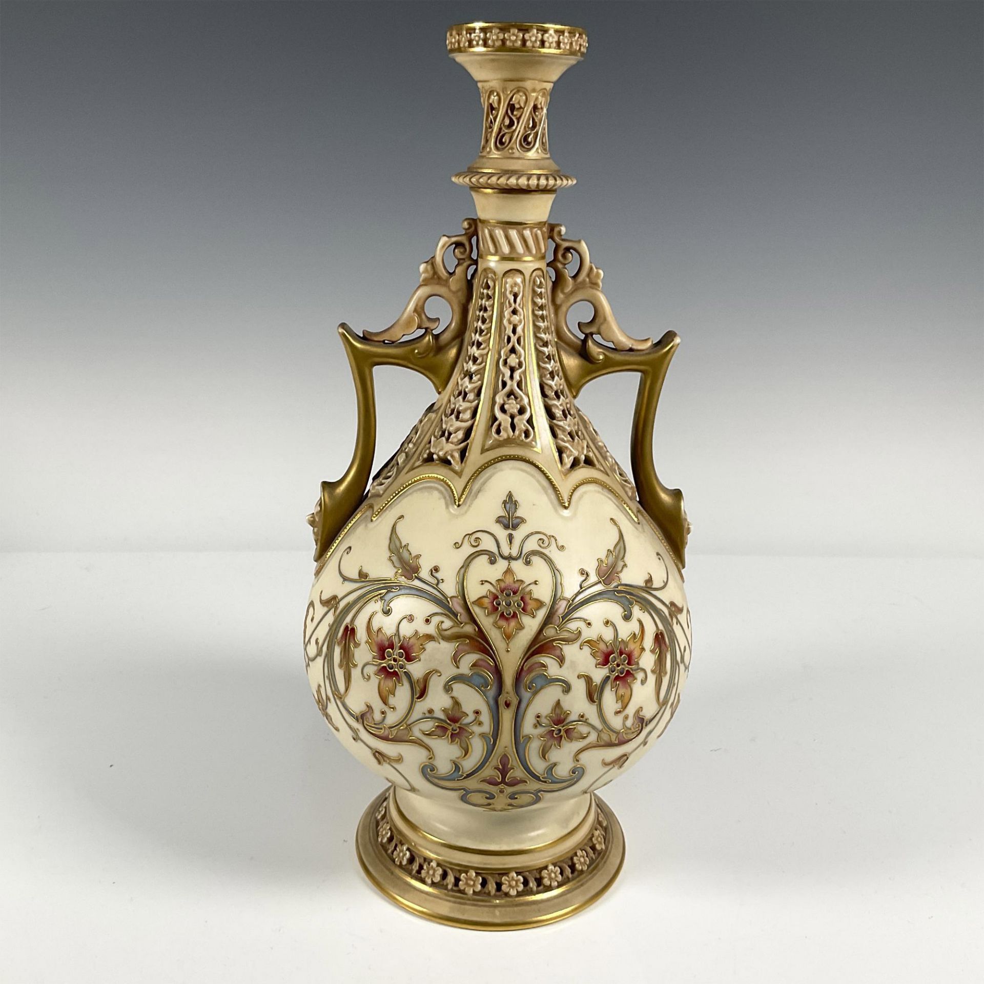 Royal Worcester Porcelain Bottle Vase