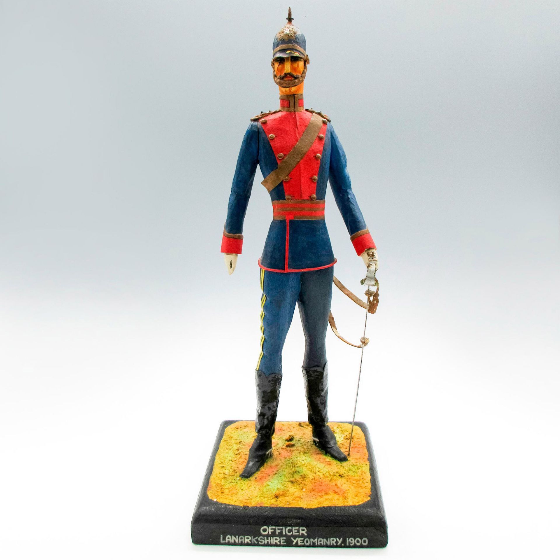 Folk Art Military Figure, British Army Officer Lanarkshire