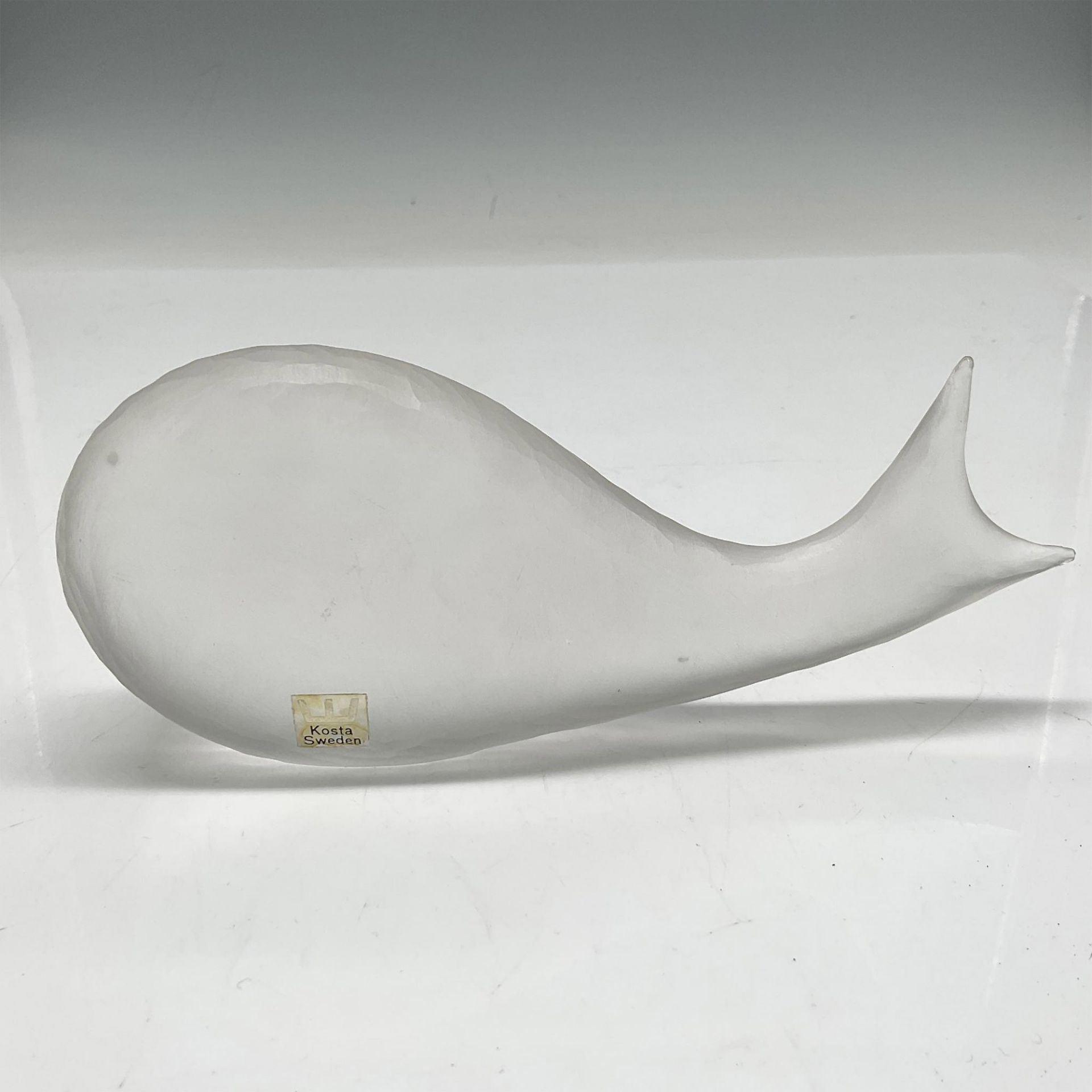 Kosta Boda Art Glass Whale, Signed