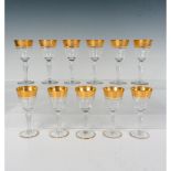 11pc Tiffin Cordial Glasses, Rambler Rose