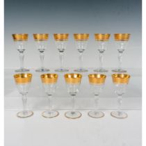 11pc Tiffin Cordial Glasses, Rambler Rose