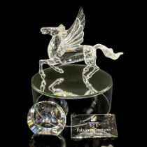 4pc Swarovski Crystal Figurine, The Pegasus/Base/2 Plaques