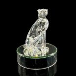 Swarovski Silver Crystal Figurine, Leopard + Base