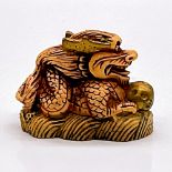 Chinese Inked Resin Dragon Figurine
